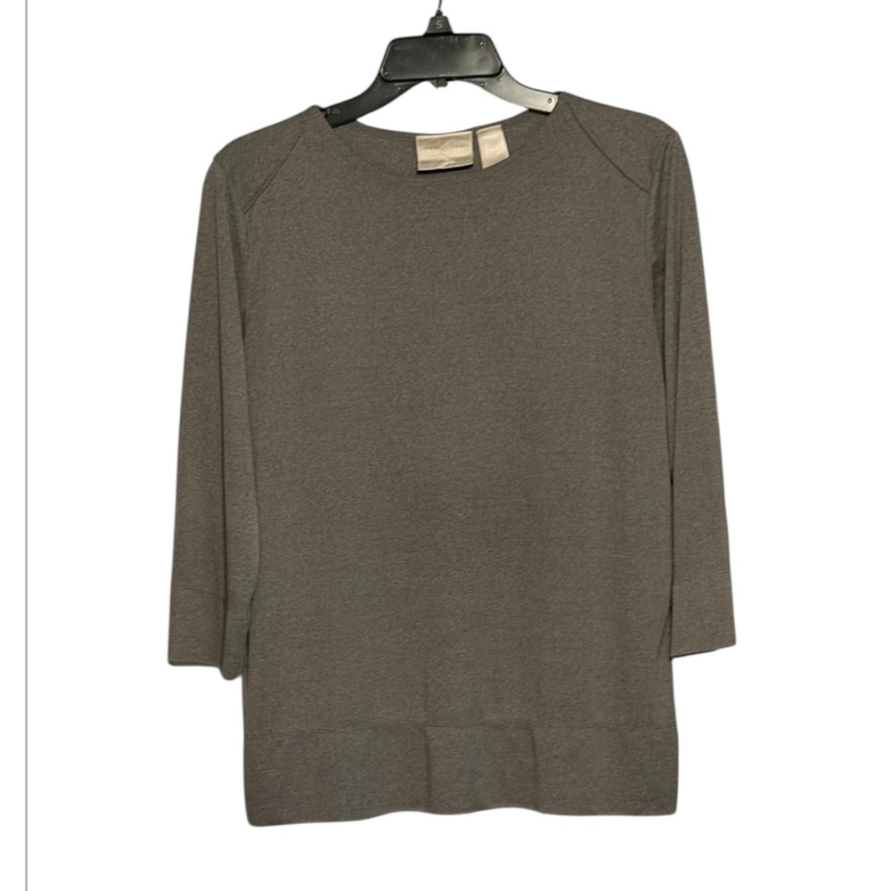 Emma James by Liz Claiborne Charcoal Gray Vintage Top size Large Heather Gray